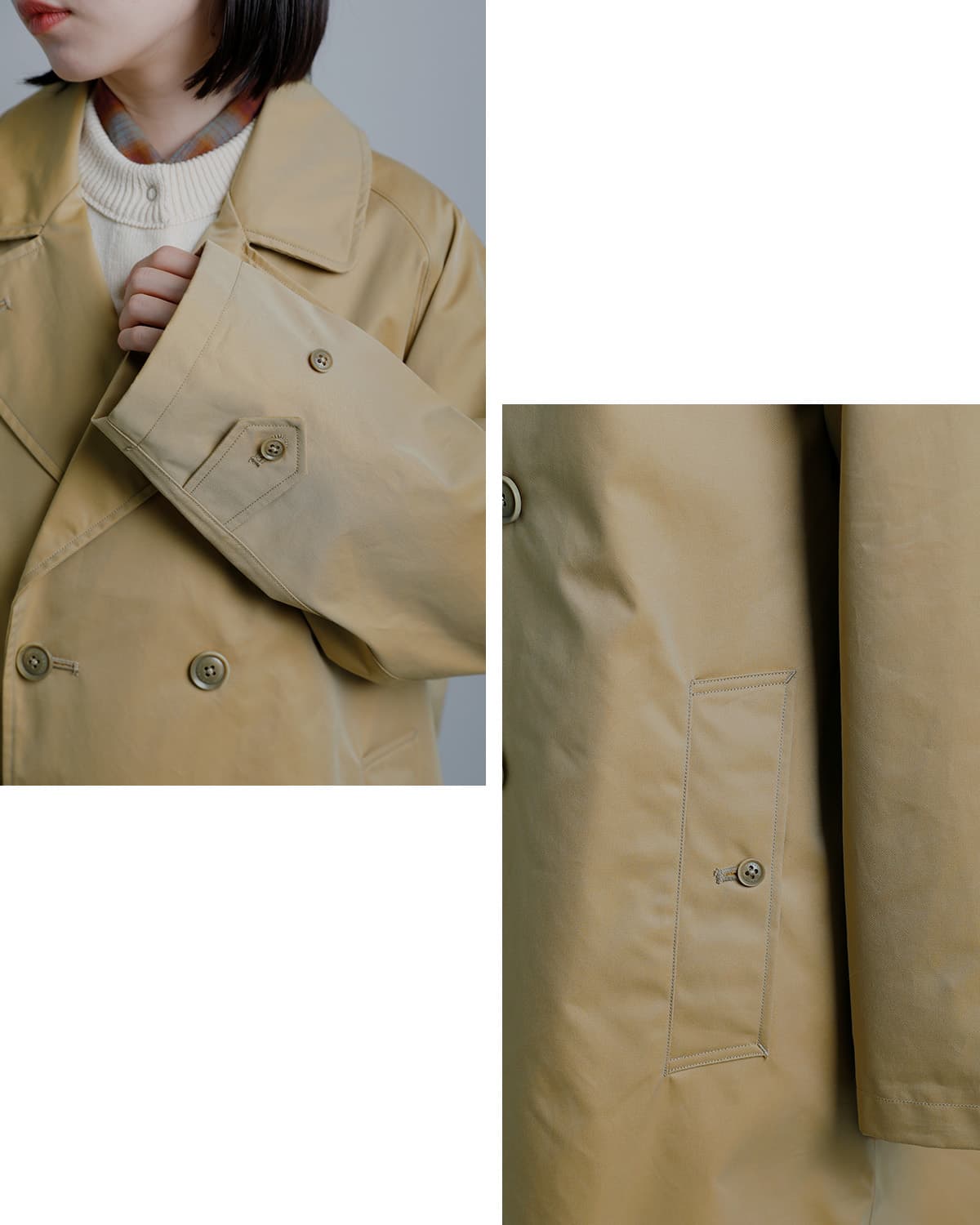 nanamica ナナミカ 2L コットン GORE-TEX ダブルブレステッドコート