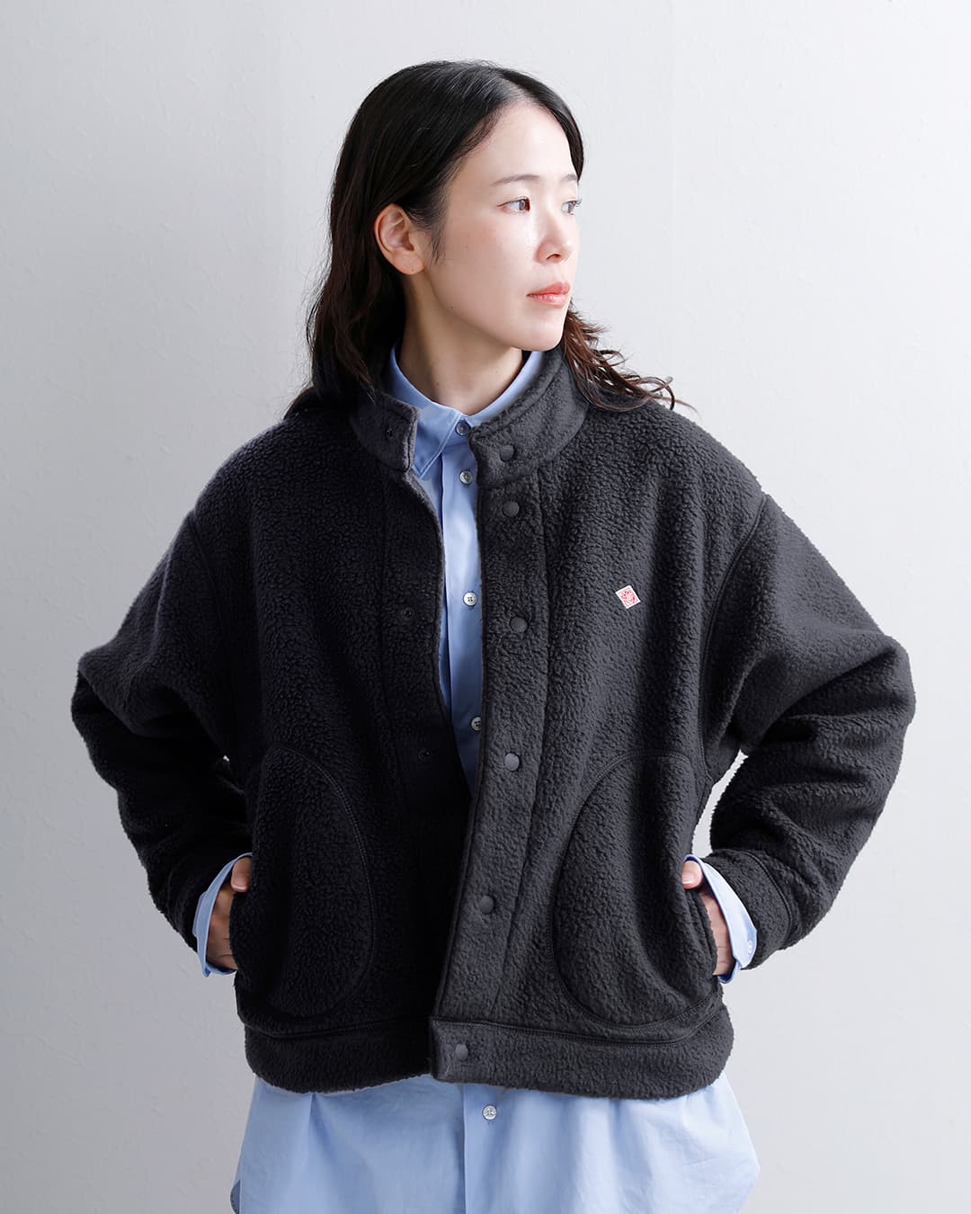 DANTON ダントン ダブルフェイスボア スタンドカラー ジャケット dt